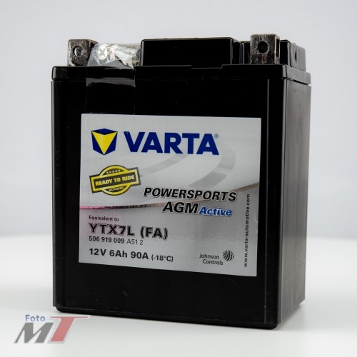 Varta Batterie YTX7L (FA) 12V 6Ah 75A Po #96307