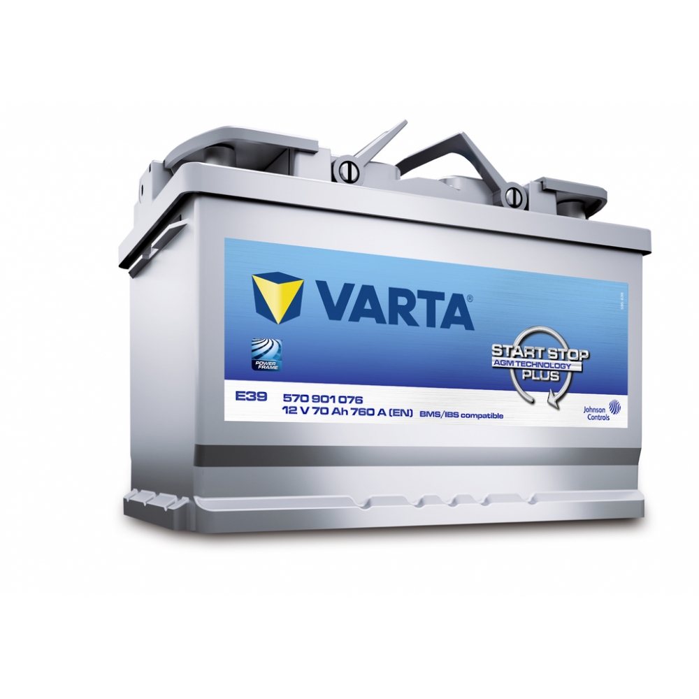 Varta Start Stopp Plus Batterie E39-12V-70Ah-760A 570 901