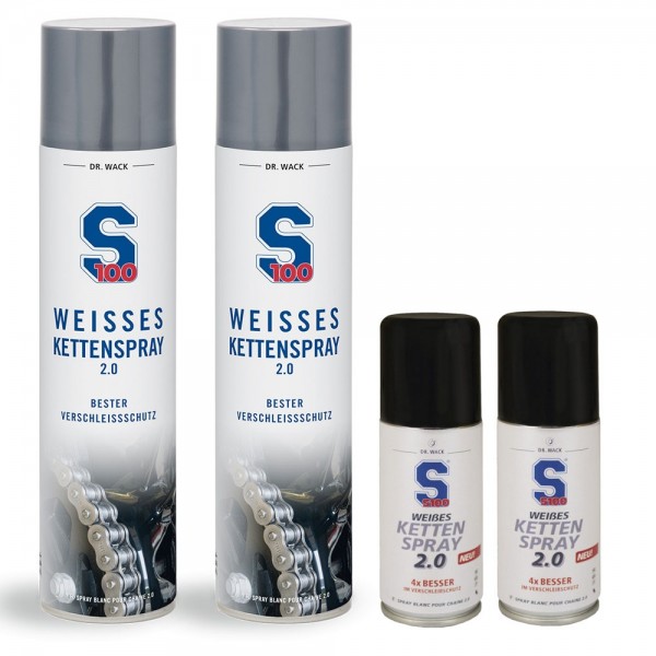 S100 2x weisses Kettenspray 400ml 2x wei #504523