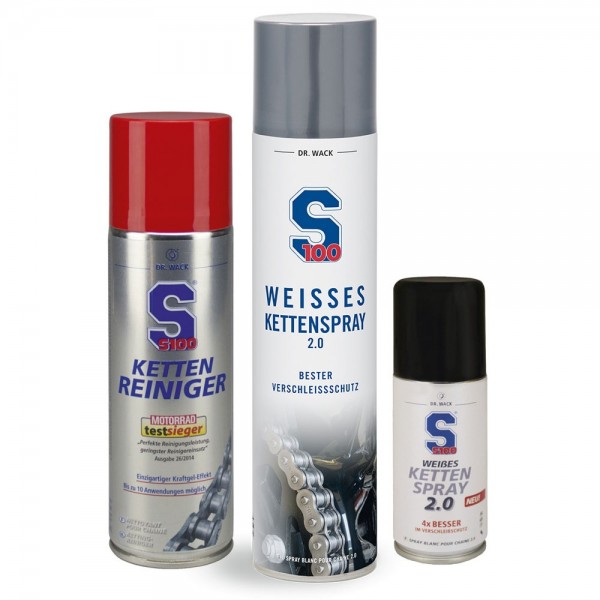 S100 Weisses Kettenspray 400ml + 100ml m #504521