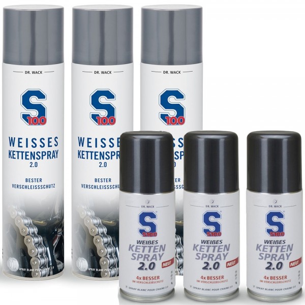 S100 3x weisses Kettenspray 400ml 3x wei #504531