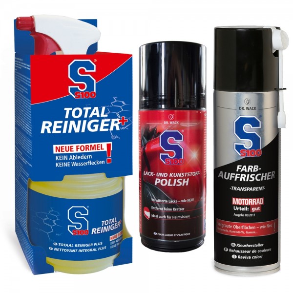 S100 Motorrad Total Reiniger Set 750ml + #111775