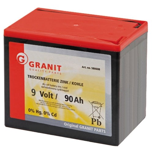 Trockenbatterie 9 V/90 Ah 18,5 cm x 12,5 #81597