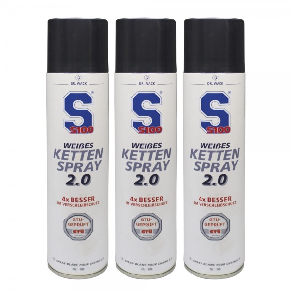 S100 3x weisses Kettenspray von Dr. Wack #98501