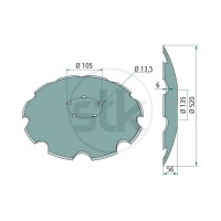 Vorschau: GRANIT Tellerscheibe gezahnt Ø 520 x 6 m #239264 Vorschau: GRANIT Tellerscheibe gezahnt Ø 520 x 6 m #239264