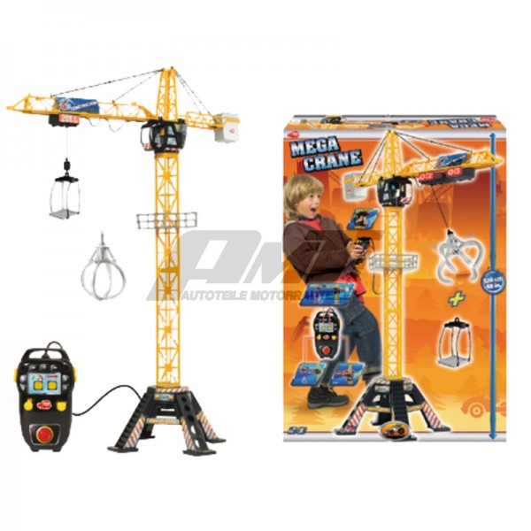 Dickie Toys Baukran Riesenkran Spielzeug mit Kabelsteuerung 120cm Giant Crane DE 